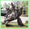 Playing Children Playing on Tortoise Garden Water Fountain GBFN-C059